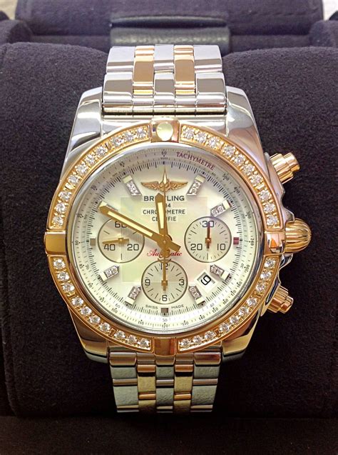 ladies breitling with diamonds|breitling diamond bezel men's watch.